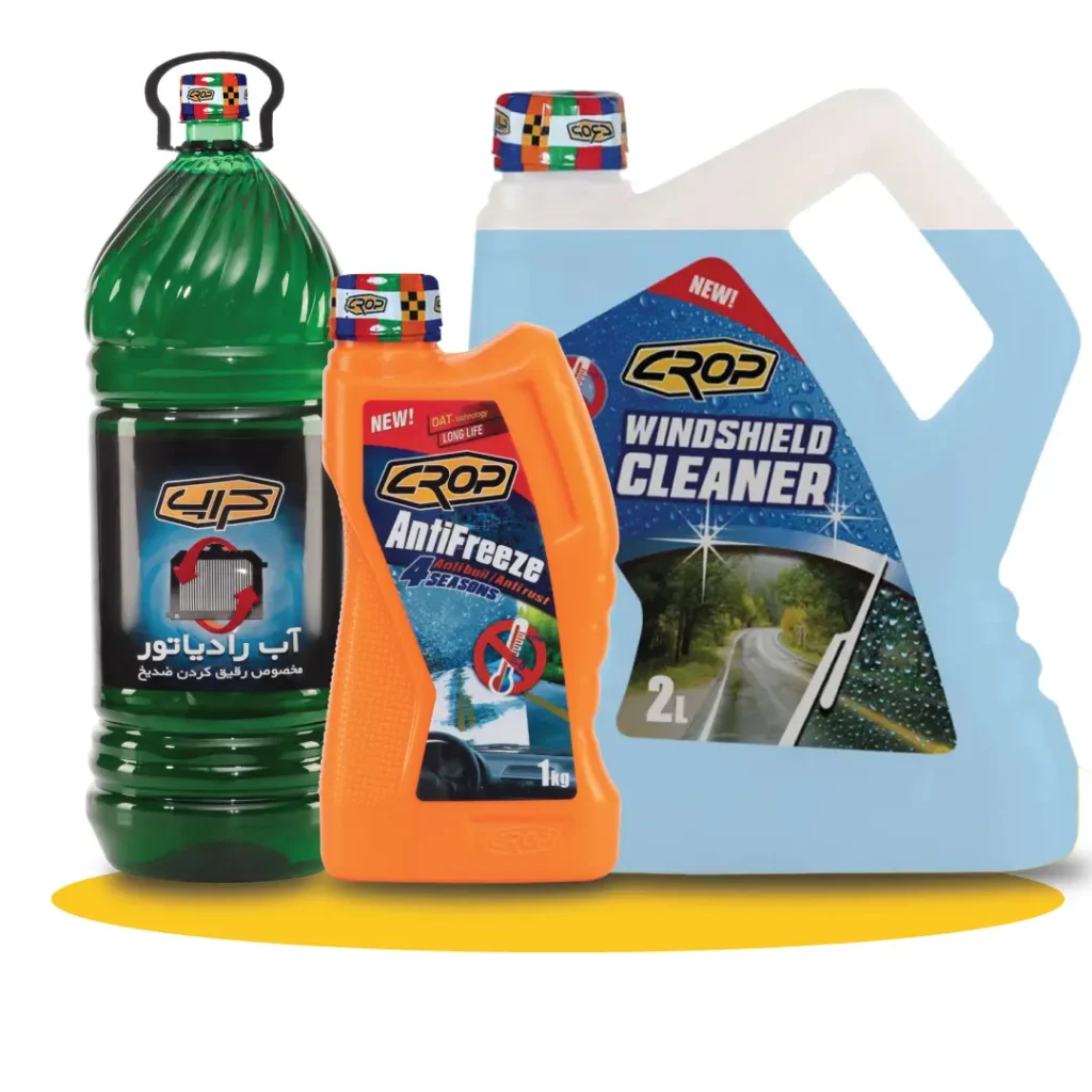 پکیج ضد یخ 1 لیتری + شیشه شوی 2 لیتری متالایز + آب رادیاتور